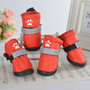 Wholesale Dog Snow Boots Dog Waterproof Shoes With Reflective Stripes Rugged Anti-Slip Sole Converse Dog Waterproof Shoes