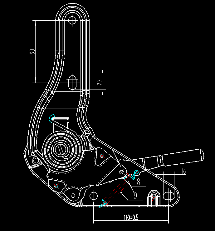 Office Chair Seat Spare Parts Adjustable Multifunctional Office Gaming Chair Reclining Mechanism