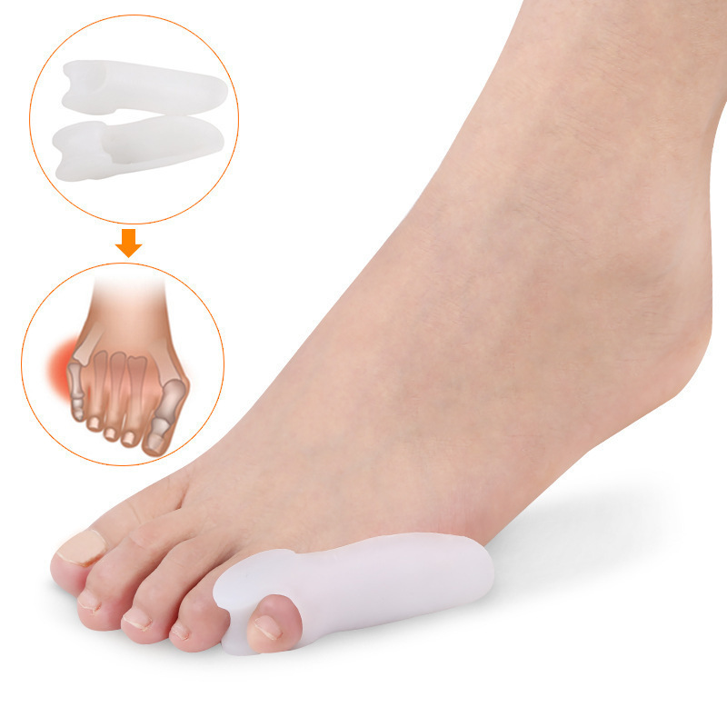 Unisex SEBS Silicone Comfort Insoles with Single Hole Toe Splitter Little Toe Valgus Protector and Arch Support Thumb Orthosis