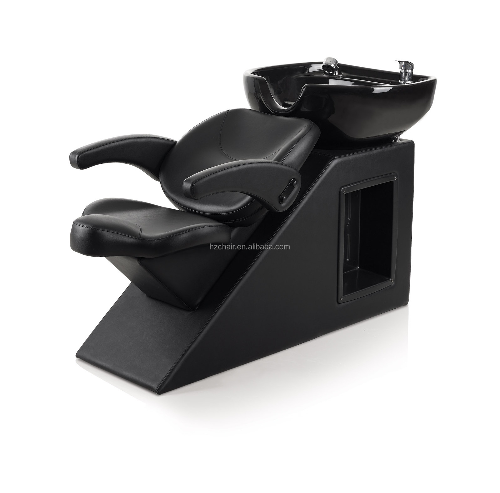 salon furniture professional salon beauty black fiber glass European new style basin salon equipment shampoo chair