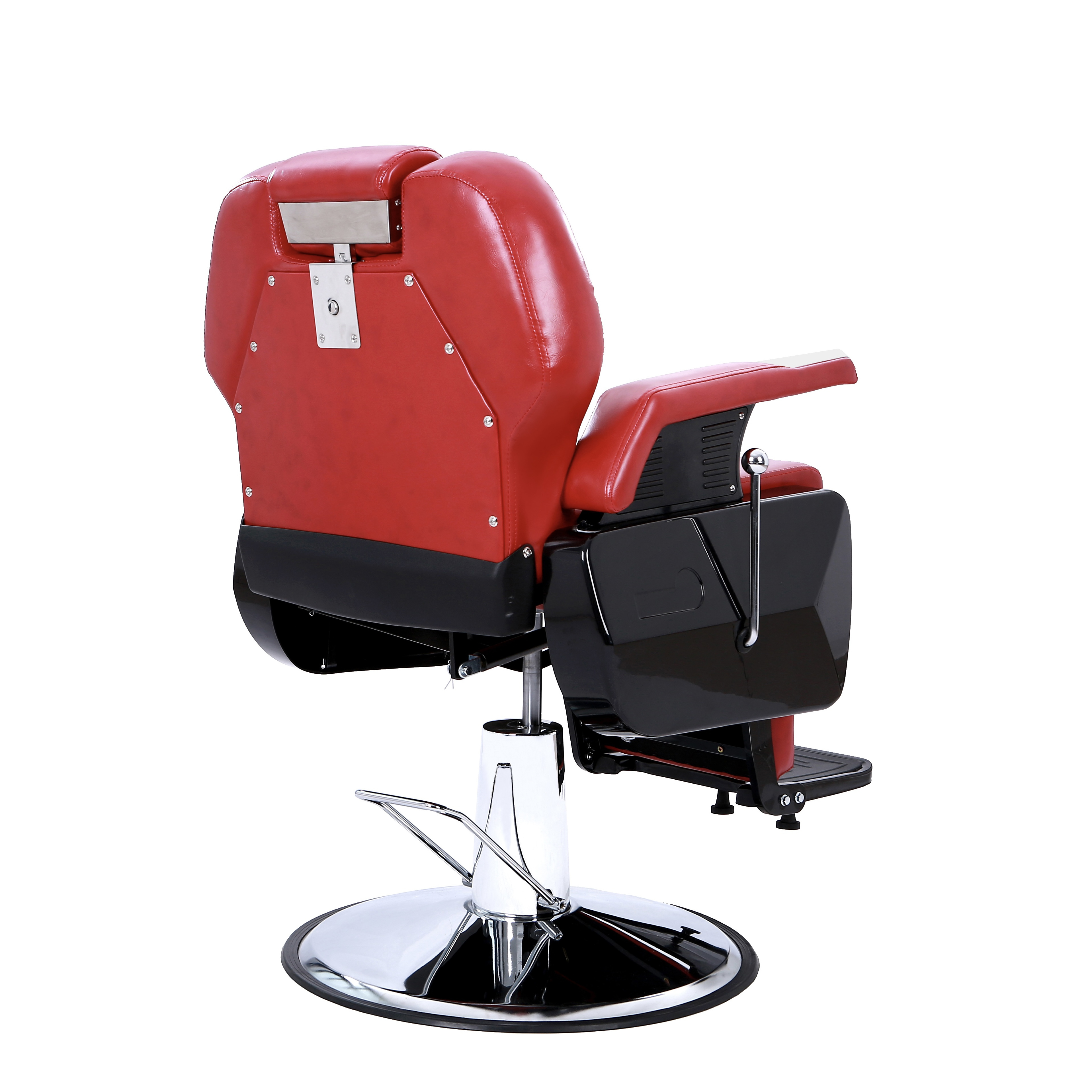 Red Hot Sell Beauty Barbershop Antique Salon Equipment Furniture Hair Salon Chairs Metal Barber Chair Leather