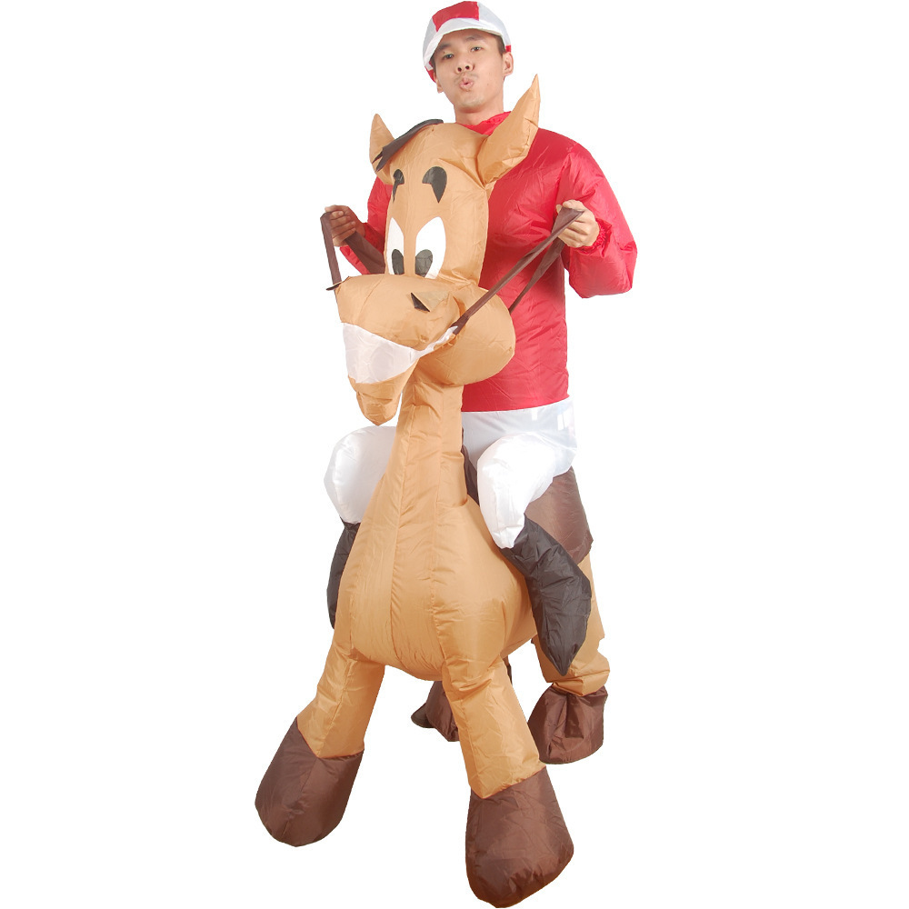 Unisex Adults Ride on Donkey Inflatable Halloween Costume Halloween Christmas Carnival Inflatable Costume