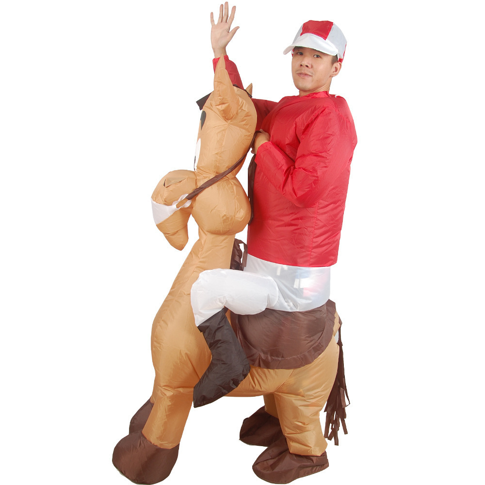 Unisex Adults Ride on Donkey Inflatable Halloween Costume Halloween Christmas Carnival Inflatable Costume