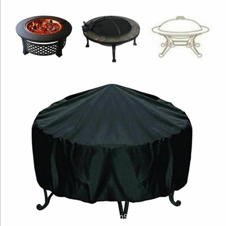 Foldable Portable Polyester Heavy Duty Round Customized Patio Fire Pit Cover