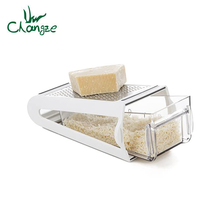 Cheese Double-Sided Grater with Food Storage Container,2 in 1 Multi Grater Cheese Cutter For Wholesale