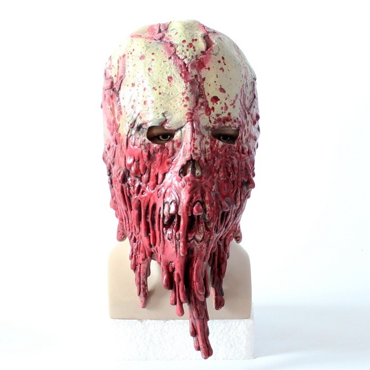 Custom Zombie Horror Costume Headgear Silicone Halloween Mask