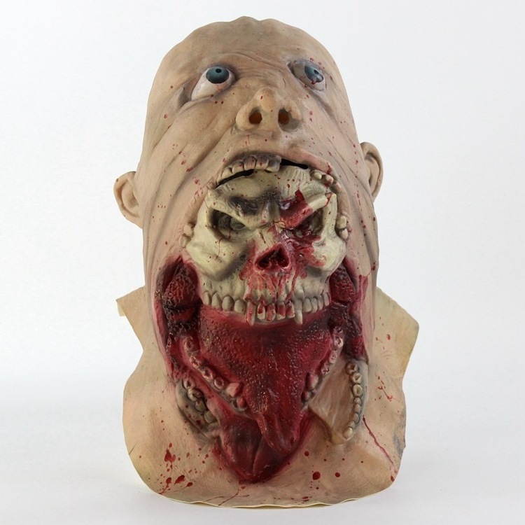 Custom Zombie Horror Costume Headgear Silicone Halloween Mask