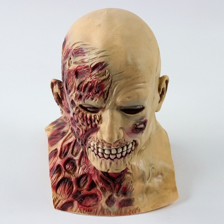 Custom Zombie Horror Costume Headgear Silicone Halloween Mask