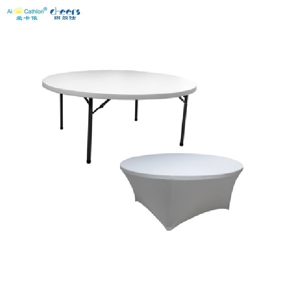 Wholesale Lightweight Portable Plastic Folding Round Dinning Banquet Table For Events Party