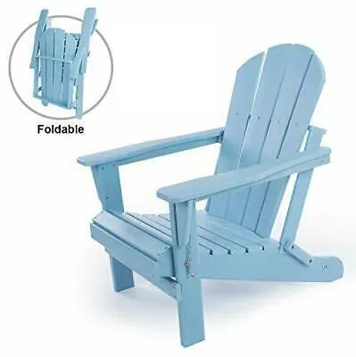 Classic Outdoor HDPE Plastic Garden Adirondack Lounge Chair for Patio Deck Backyard Lawn Furniture