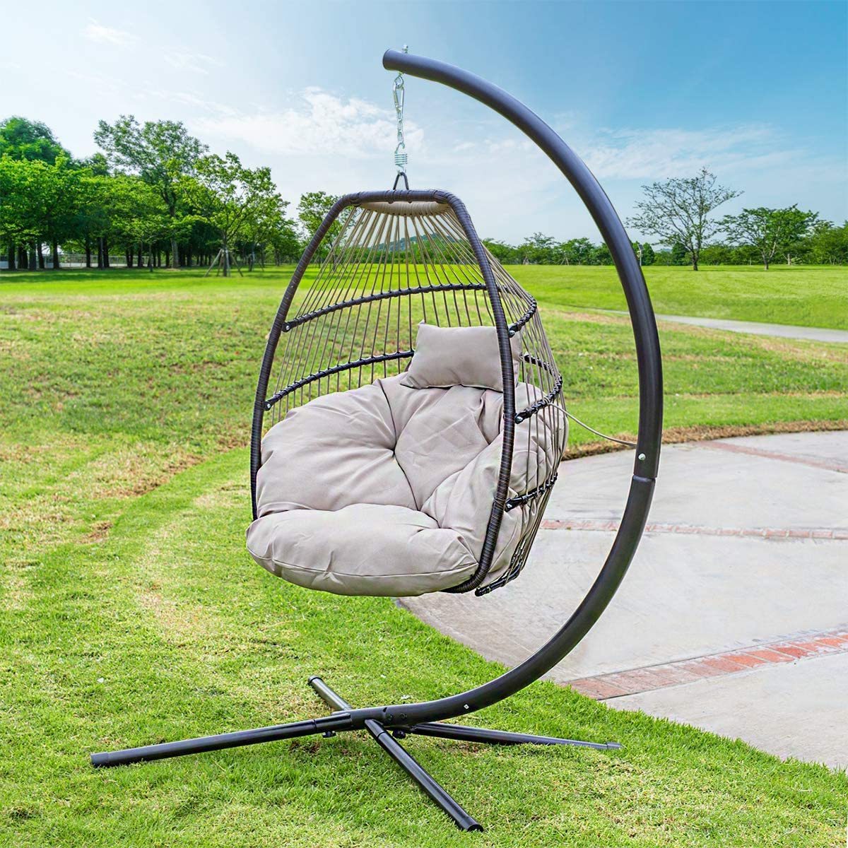 2021 Ningbo Outdoor Furniture Hammock Chair Egg Hanging Double Swing Chairs Made In China