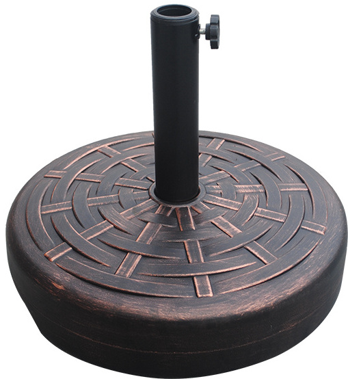 Heavy Duty 14kg  Round Braided Design HDPE Plastic Umbrella Base Filled with Water for Banana Umbrella