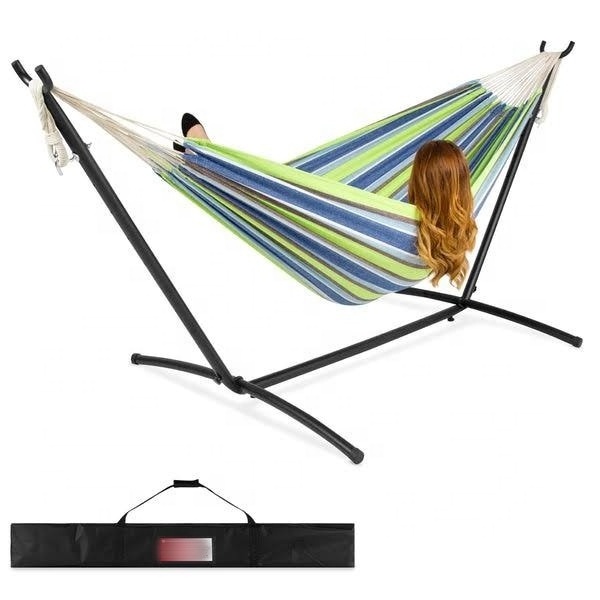 Large Wide Thick Canvas Portable Indoor Camping Garden Swing Hanging Hammocks Outdoor Backpacking Survival Travel Double camping