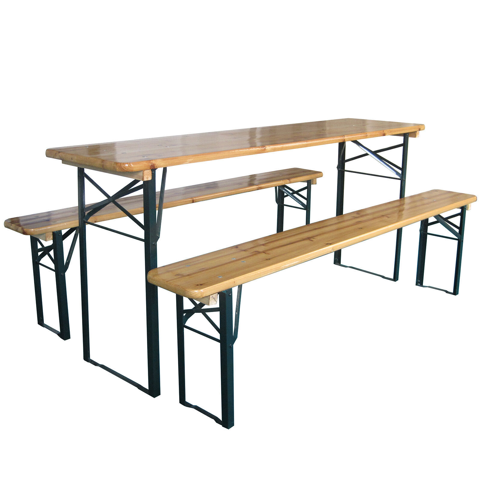 High Quality Outside Portable Folding Plastic Patio Wood Picnic Beer Garden Table And Bench