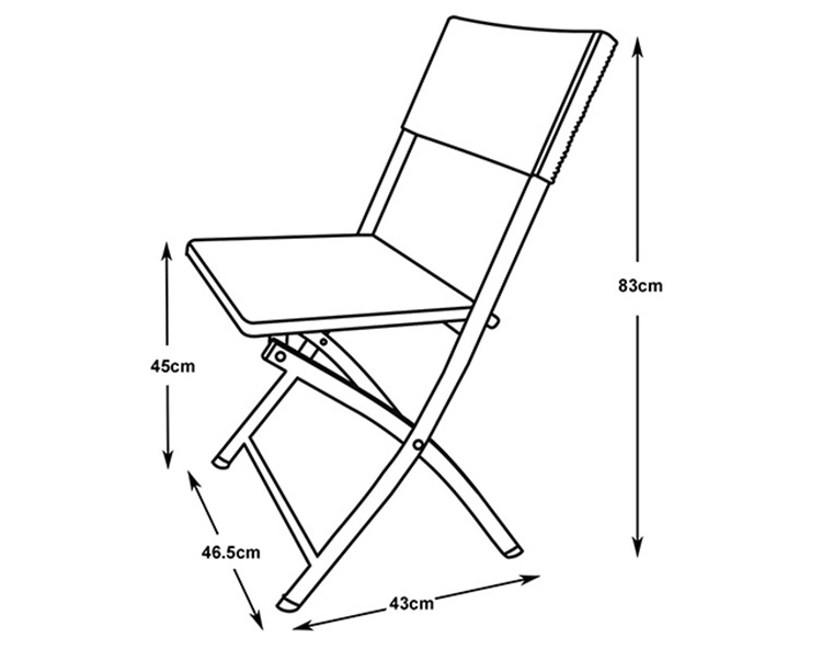 Modern Style Furniture Portable Outdoors Garden Plastic Outdoor HDPE Black Folding Chair with Rattan Design