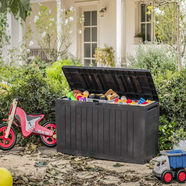 Wholesale Price Waterproof Garden Patio Shoes Toy Outdoor Plastic Storage Container Box With Wheels