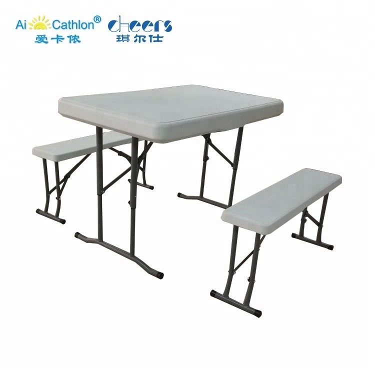 Space Saving Outdoor Table and Bench Small Garden Dining Folding Table Set