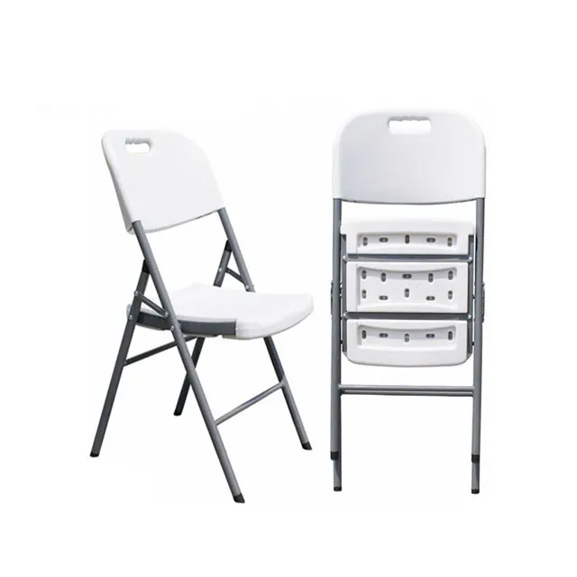 Wholesale Plastic Garden Chairs White Foldable Chairs for Events Lightweight Folding Camping Chair