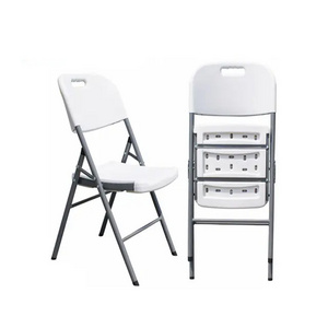 Wholesale Plastic Garden Chairs White Foldable Chairs for Events Lightweight Folding Camping Chair