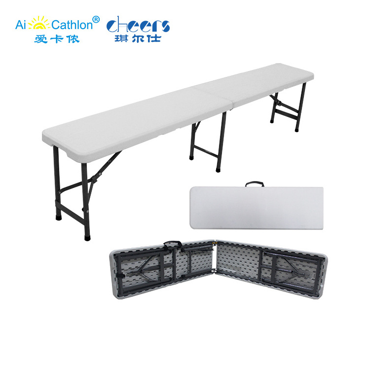 Easy Carrying 6FT Foldable Picnic Bench Outdoor Plastic Folding Bench