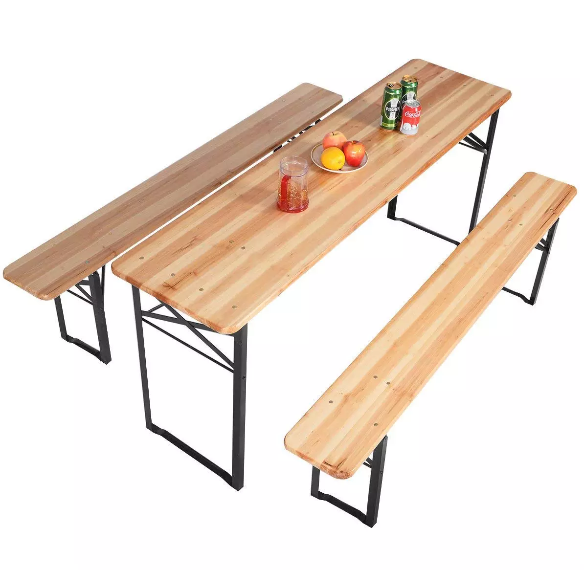 High Quality Portable Patio Foldable Wood Picnic Beer Garden Table And Bench