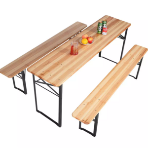 High Quality Portable Patio Foldable Wood Picnic Beer Garden Table And Bench