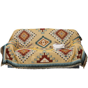 MOQ 1 custom bohemian picnic blanket Woven Throw Blanket Outside Rugs