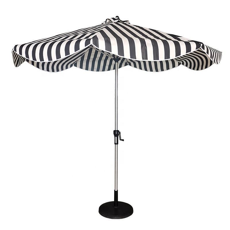 Outdoor Square Aluminum Patio Umbrella Market Striped Umbrella Rainproof Sunscreen Tent replacement cover