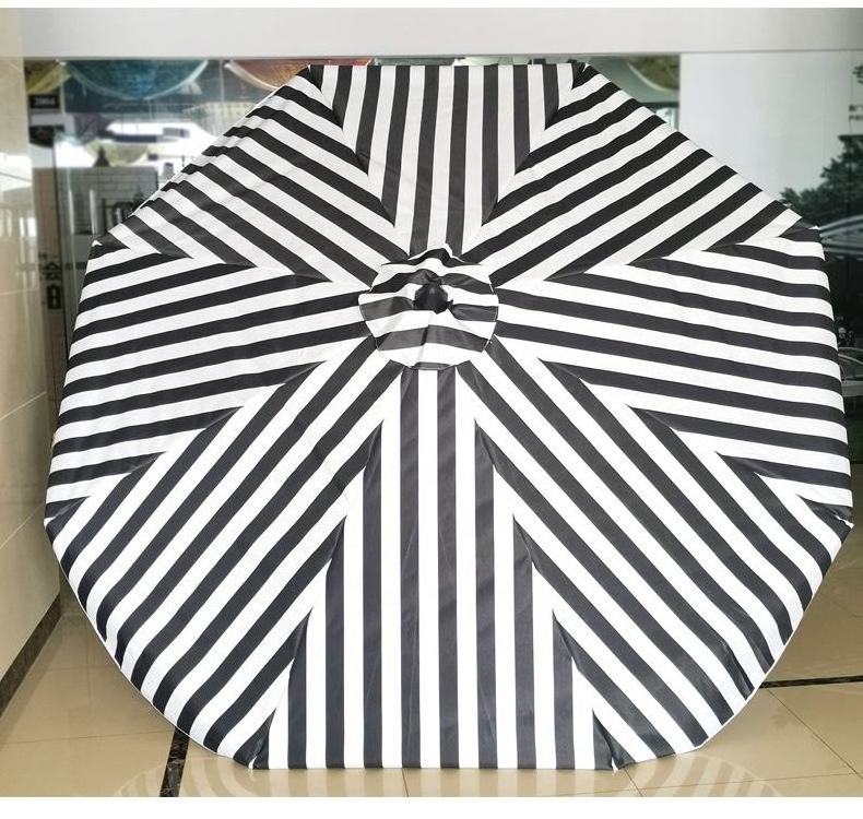 Outdoor Square Aluminum Patio Umbrella Market Striped Umbrella Rainproof Sunscreen Tent replacement cover