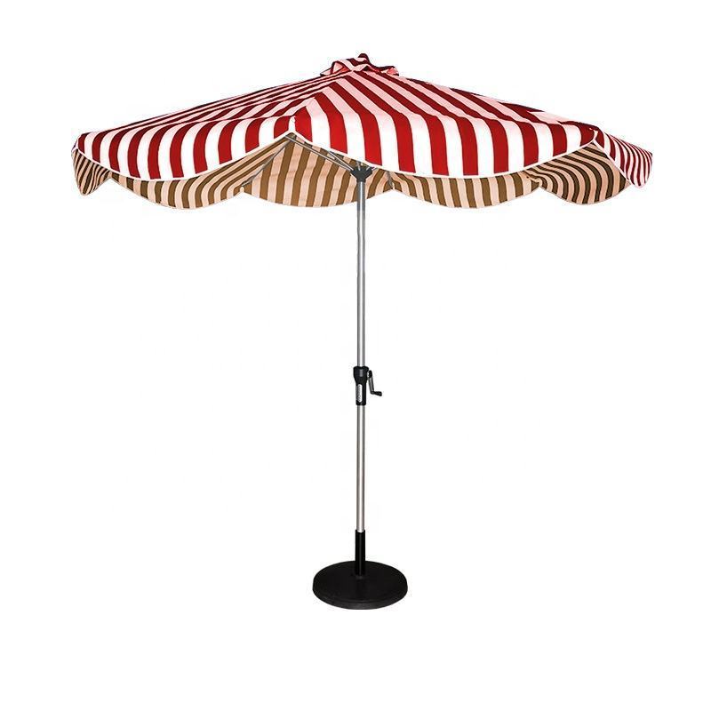 Outdoor Square Aluminum Patio Umbrella Market Striped Umbrella Rainproof Sunscreen Tent replacement cover