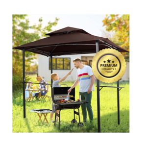 Hot Sell Double Tiered BBQ Tent Roof Top Cover Outdoor Grill Gazebo Replacement Canopy and gazebo replacement cover