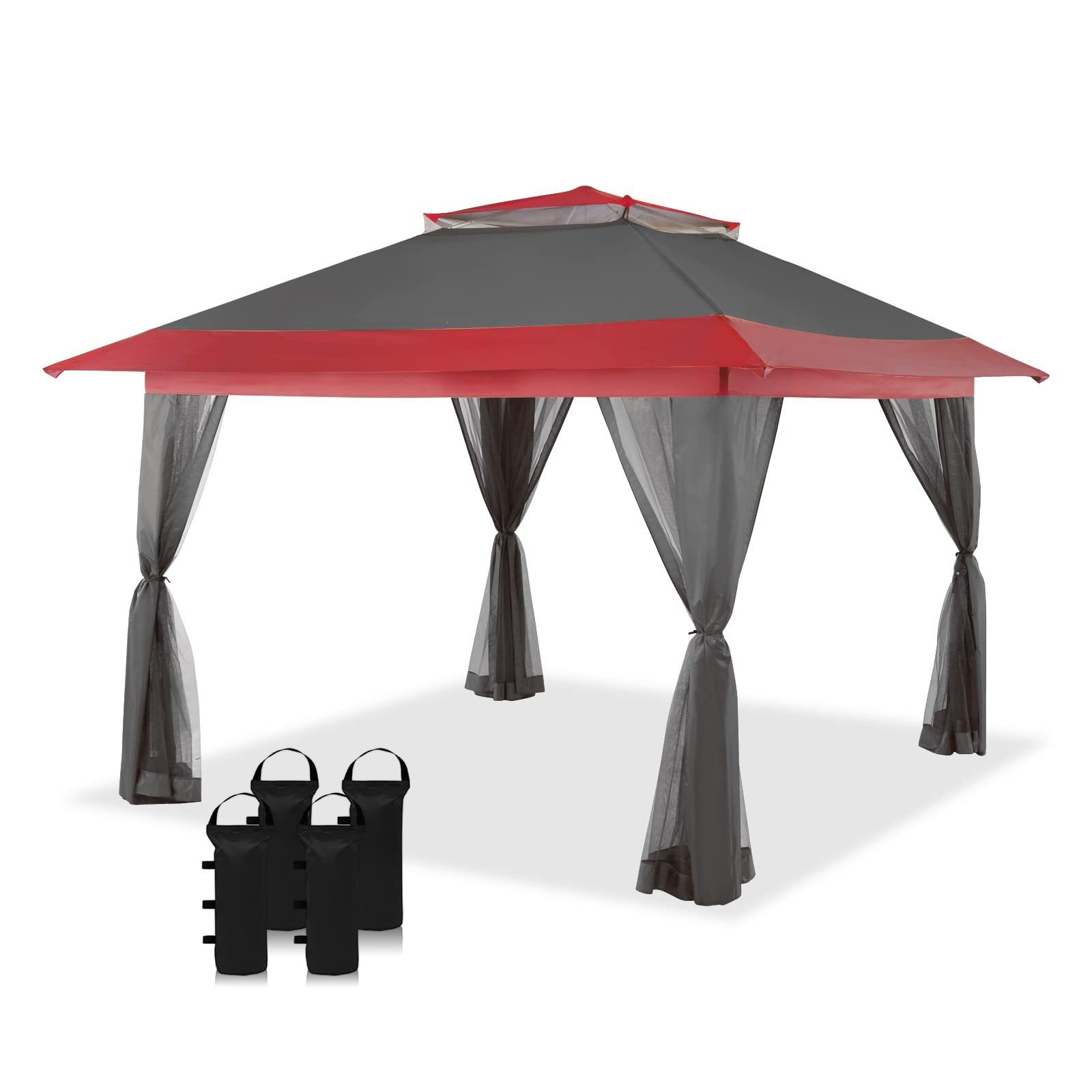 Pop-Up Instant Gazebo Tent with Mosquito Netting Outdoor Canopy Shelter gazebo garden hard top with mosquito netting