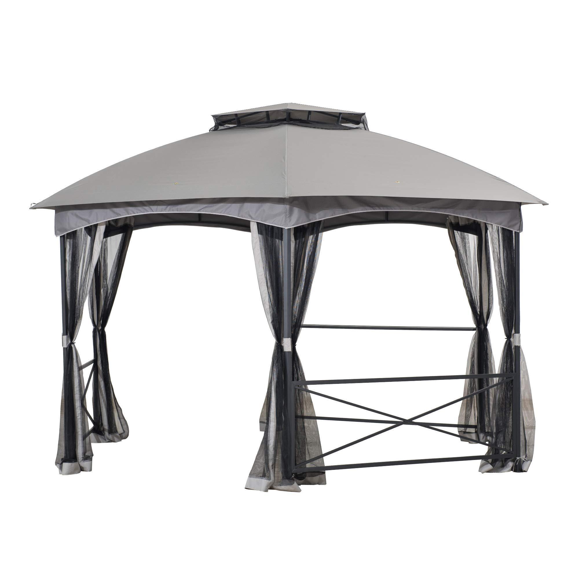 Manufacture Steel Gazebo With Netting 12x12 outdoor replacement canopy tops Outdoor Bbq Garden Gazebos Tent