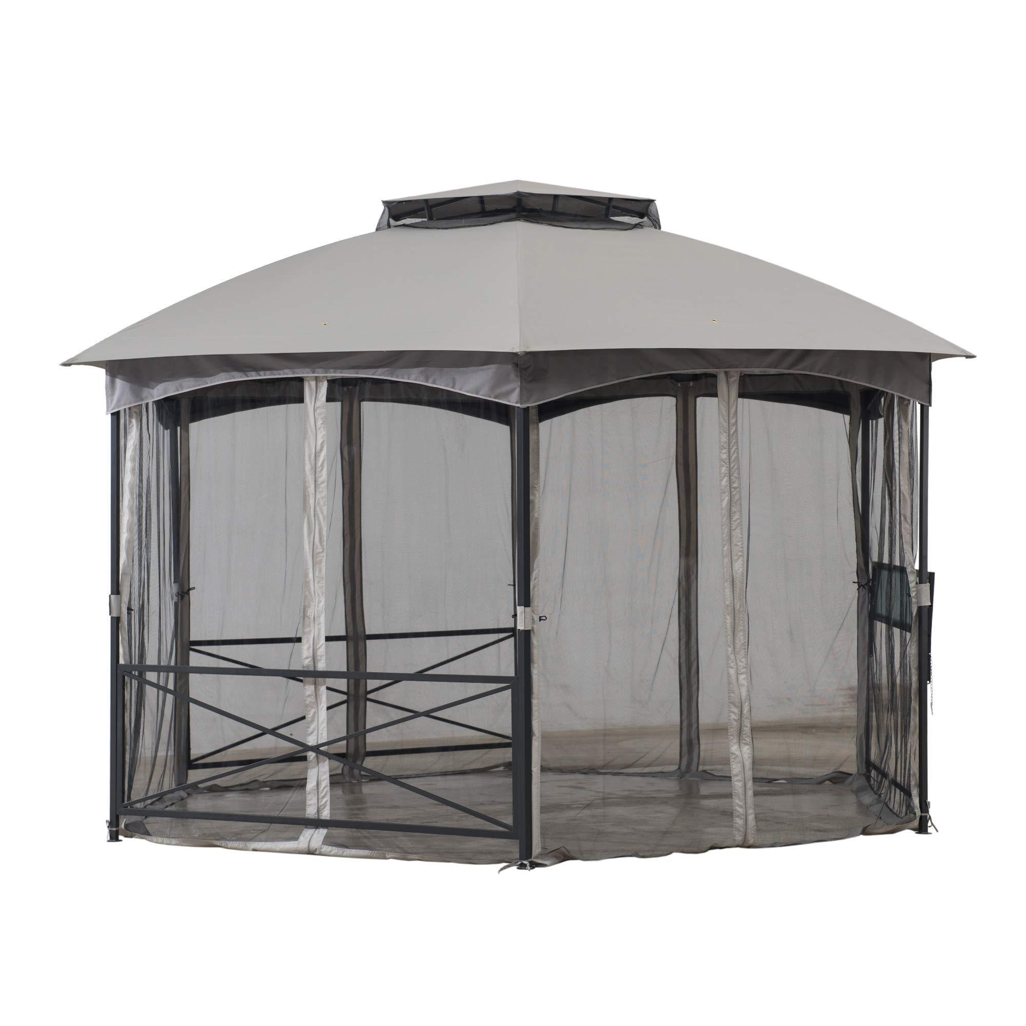 Manufacture Steel Gazebo With Netting 12x12 outdoor replacement canopy tops Outdoor Bbq Garden Gazebos Tent