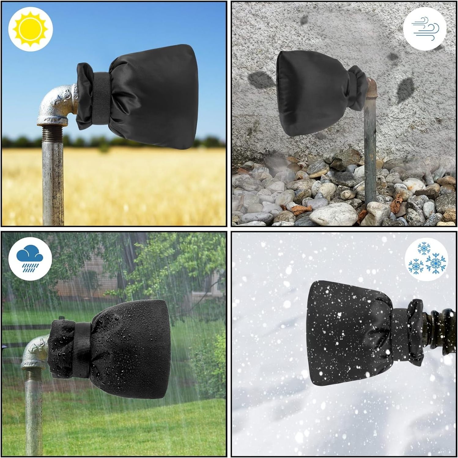 Reusable And Durable Faucet Cover Outdoor Faucet Cover For Winter Freeze Protection Insulated Faucet Socks Cover