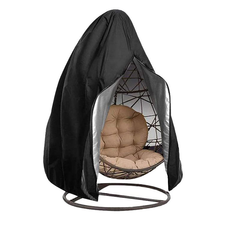 Waterproof Outdoor Garden Wicker Egg Swing Chair Cover with Zipper Patio Hanging Egg Chair Cover