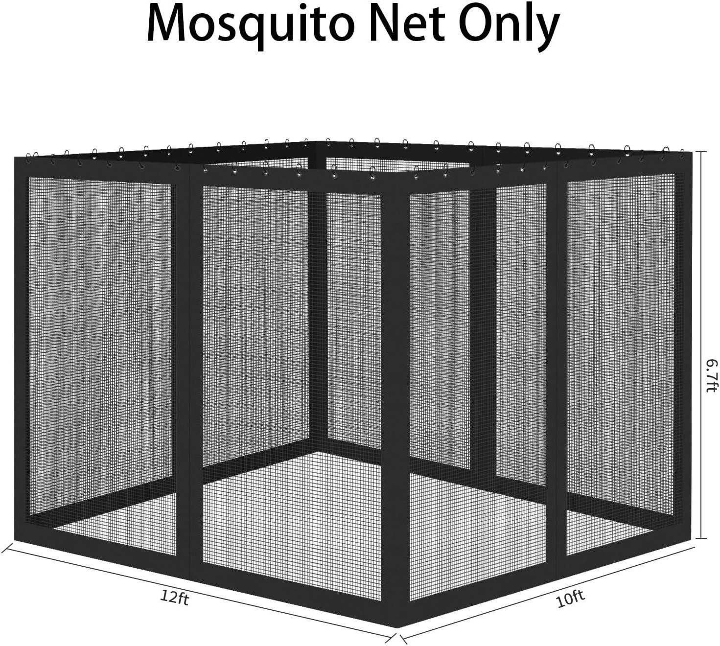 New Style  useful replacement mosquito netting for 10x12 gazebo patio outdoor waterproof