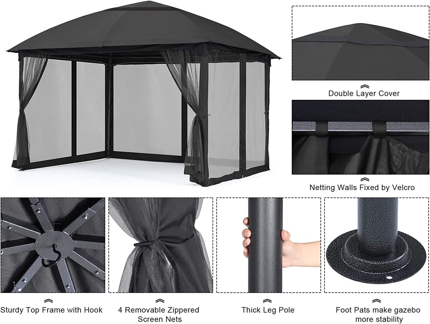 gazebo Courtyard waterproof gazebo terrace, canopy top , outdoor garden replacement roof