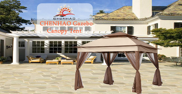 Outdoor Garden Patio Sun Shade Gazebo Replacement Top Double Tier Canopy Replacement Top for Pop Up Canopy Tent