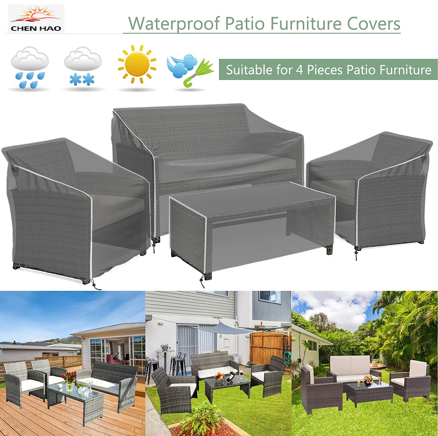 Patio Furniture Covers Waterproof Outdoor Furniture Covers Patio Furniture Set Covers black