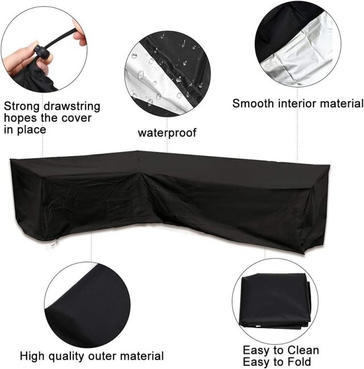 Patio Outdoor Furniture Covers 600D Waterproof Protector Premium Suitable for Outdoor Sectional Sofas Set