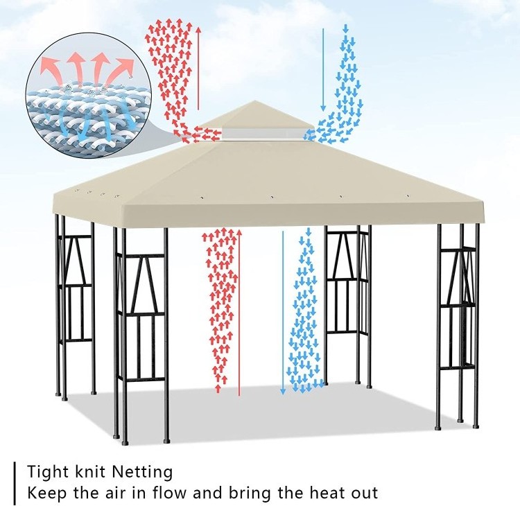 Wholesales Modern Outdoor BBQ Grill Gazebo Replacement Roof Patio Garden Gazebo Manufacturer Canopy Garden Tent