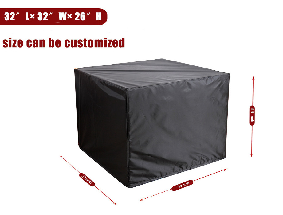 Hot New Arrival 210D 34inch Square Waterproof Garden Patio Fire Pit Table Cover Outdoor Fire Pit Cover