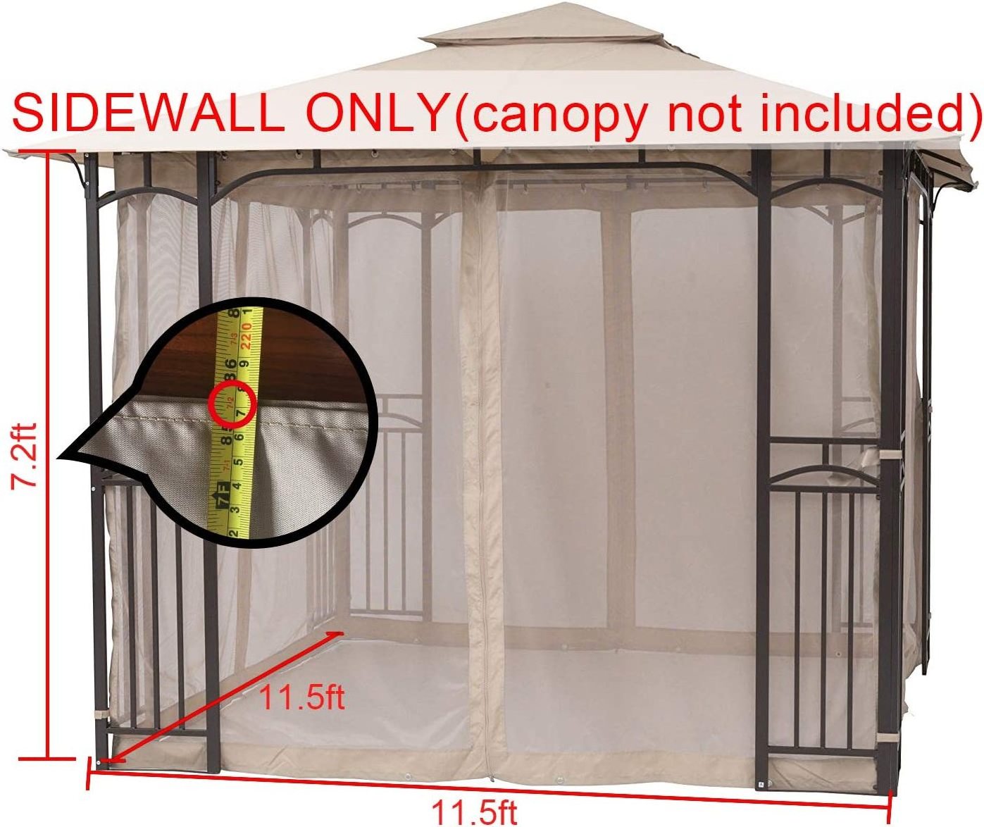 Gazebo Replacement top gazebo canopy replacement cover, waterproof and UV resistant, canopy replacement top 10x10