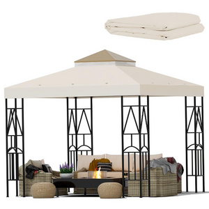 10x10 FT outdoor BBQ roof gazebo replacement canopy top cover gazebos