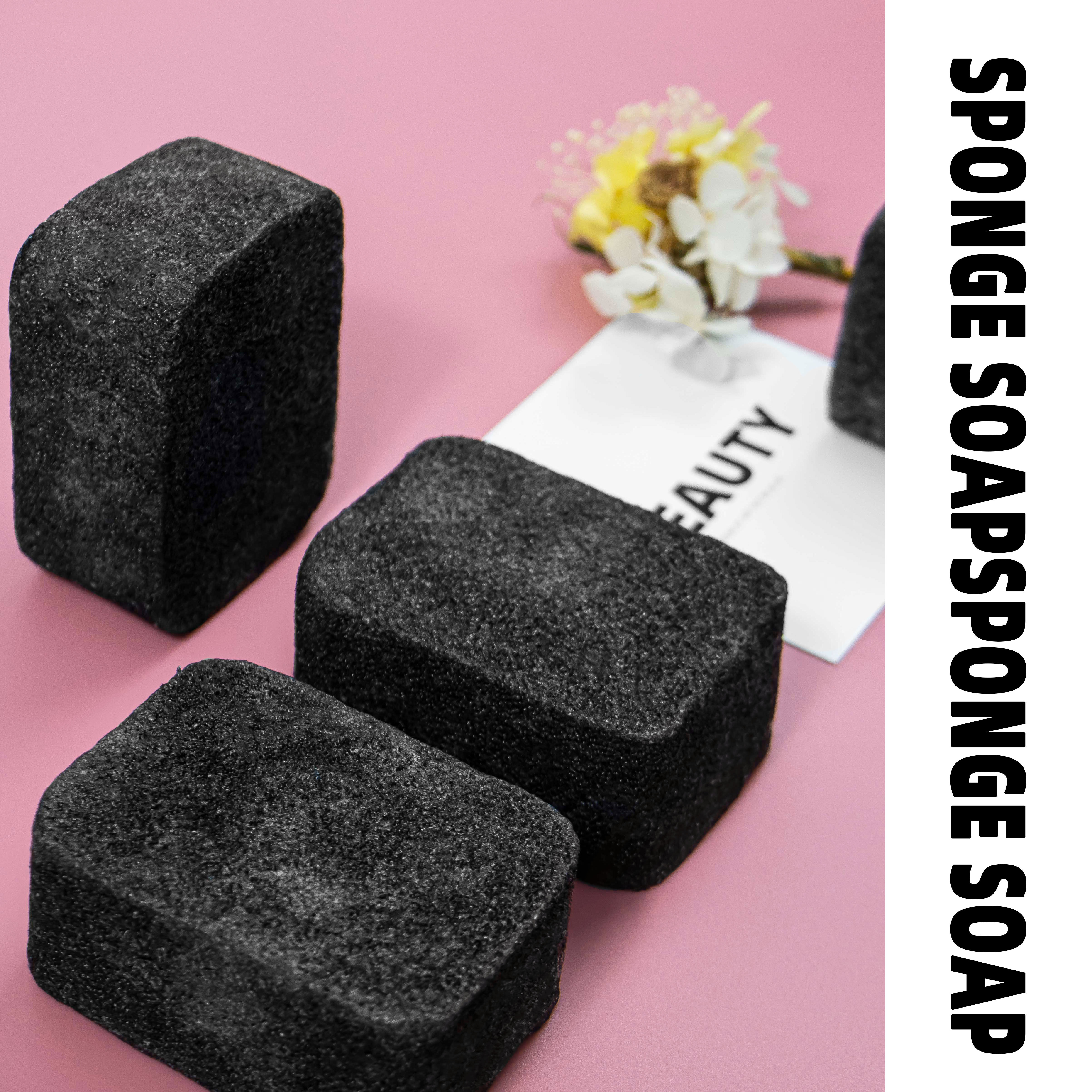 Aromatherapy Body Soap Infused Sponge 20+ Washes Black Sponge Body Soap Pedicure Foot Sponge