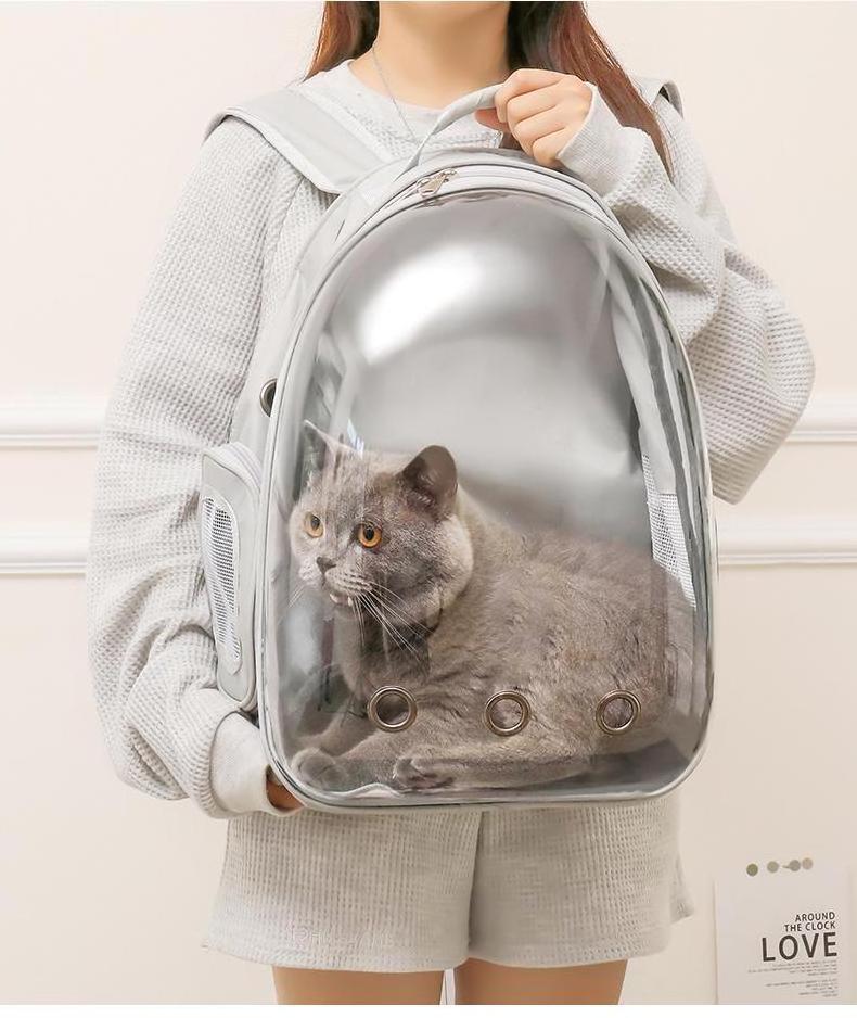 Space Capsule Transparent Cat bag Going out Breathable Double Shoulder pet bag Portable cat bag pet supplies