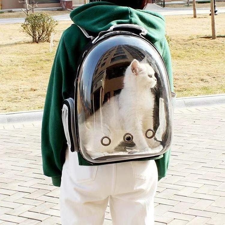 Space Capsule Transparent Cat bag Going out Breathable Double Shoulder pet bag Portable cat bag pet supplies