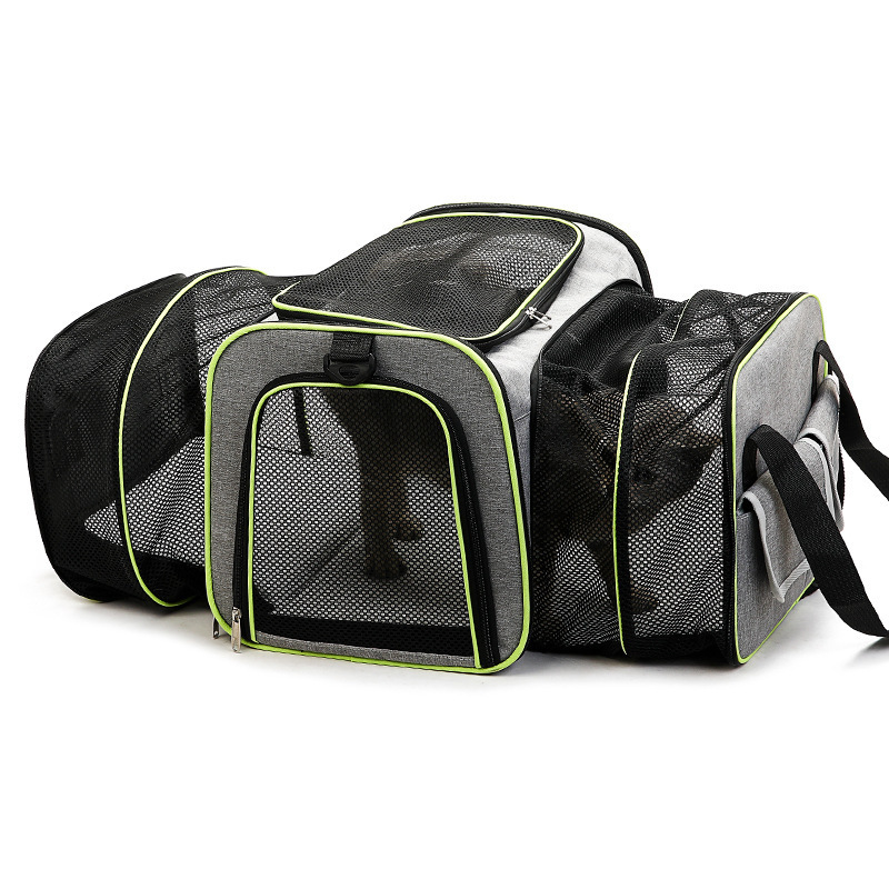 Pet Travel Bag Sided Puppy Carriers Travel Pet Carriers Foldable Expandable dog Cat Pet Carrier for Small Dogs