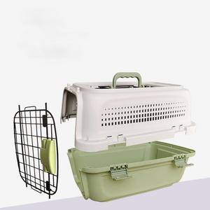 pet products Two-Door portable folding Hard-Sided Pet Travel Carrier Pet Travel Bag Dog Crate travel crate